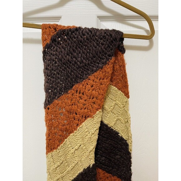 Lucky Brand Scarf Knit Wool Blend Fringe Hem - Picture 4 of 6